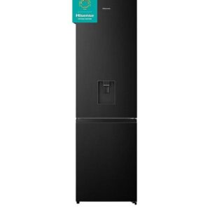 Hisense RB435N4WFE 60cm Wide, Total No Frost, Freestanding Fridge Freezer - Black Stainless Steel